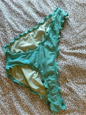 Victoria's Secret Teal Ruffle Bikini Bottoms